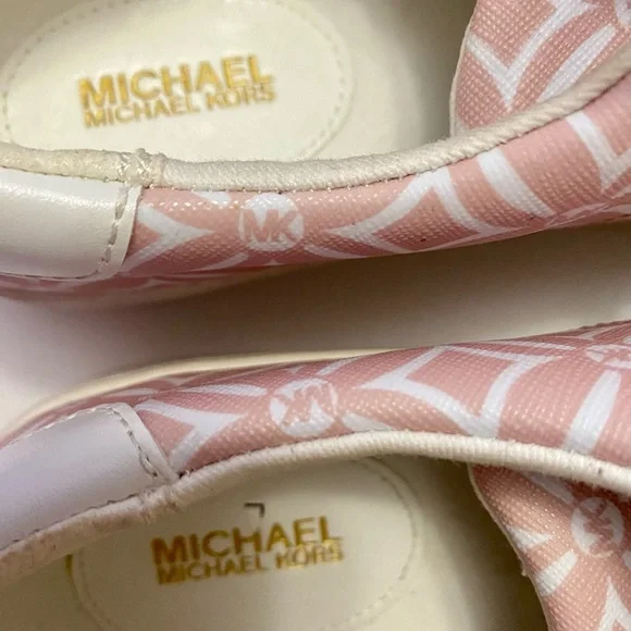 Michael Kors Low Profile Keaton Sneakers. Powder Blush Color. MK Monogram 9.5 - Picture 6 of 8